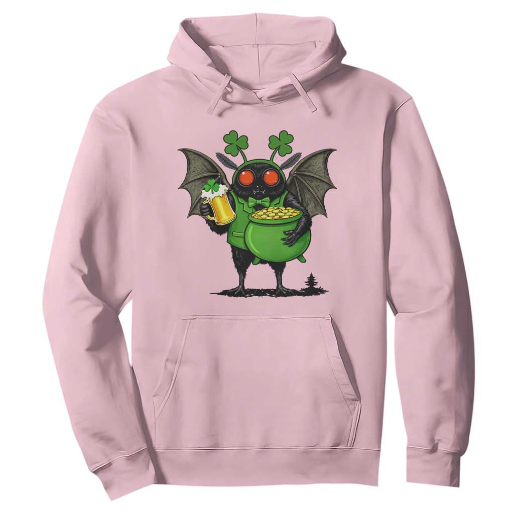 Funny Mothman Hoodie St Patricks Day Cryptid Gift TS12 Light Pink Print Your Wear