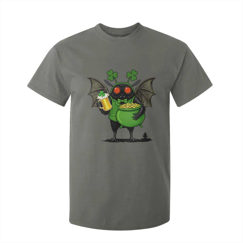 Funny Mothman T Shirt For Kid St Patricks Day Cryptid Gift TS12 Military Green Print Your Wear
