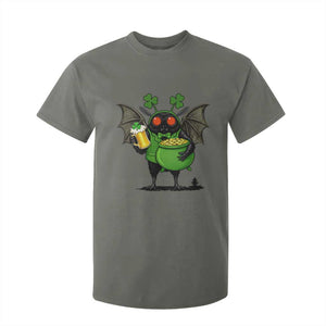 Funny Mothman T Shirt For Kid St Patricks Day Cryptid Gift TS12 Military Green Print Your Wear