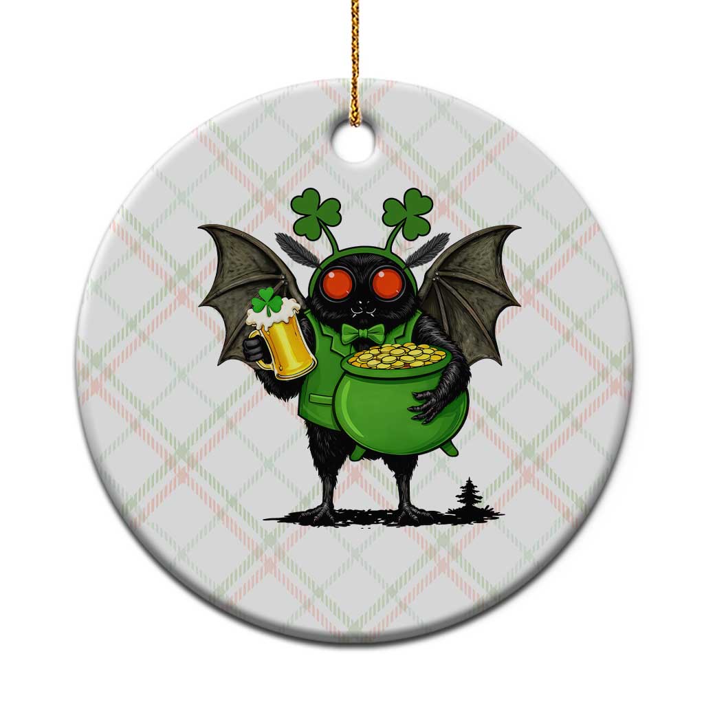 Funny Mothman Ceramic Ornament St Patricks Day Cryptid Gift TS12 1pc Christmas Plaid Print Your Wear