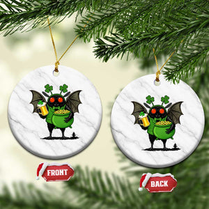 Funny Mothman Ceramic Ornament St Patricks Day Cryptid Gift TS12 1pc White Marble Print Your Wear