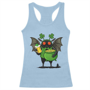 Funny Mothman Racerback Tank Top St Patricks Day Cryptid Gift TS12 Light Blue Print Your Wear
