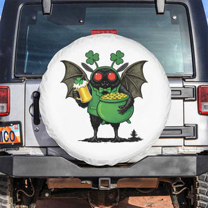 Funny Mothman Spare Tire Cover St Patricks Day Cryptid Gift TS12 No hole White Print Your Wear