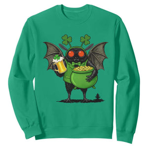 Funny Mothman Sweatshirt St Patricks Day Cryptid Gift TS12 Irish Green Print Your Wear