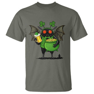 Funny Mothman T Shirt St Patricks Day Cryptid Gift TS12 Military Green Print Your Wear