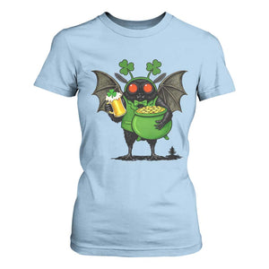 Funny Mothman T Shirt For Women St Patricks Day Cryptid Gift TS12 Light Blue Print Your Wear