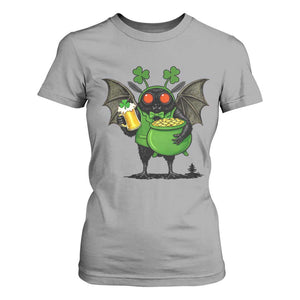 Funny Mothman T Shirt For Women St Patricks Day Cryptid Gift TS12 Sport Gray Print Your Wear