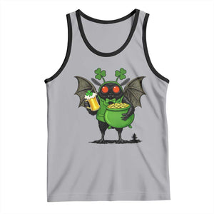Funny Mothman Tank Top St Patricks Day Cryptid Gift TS12 Athletic Heather Black Print Your Wear