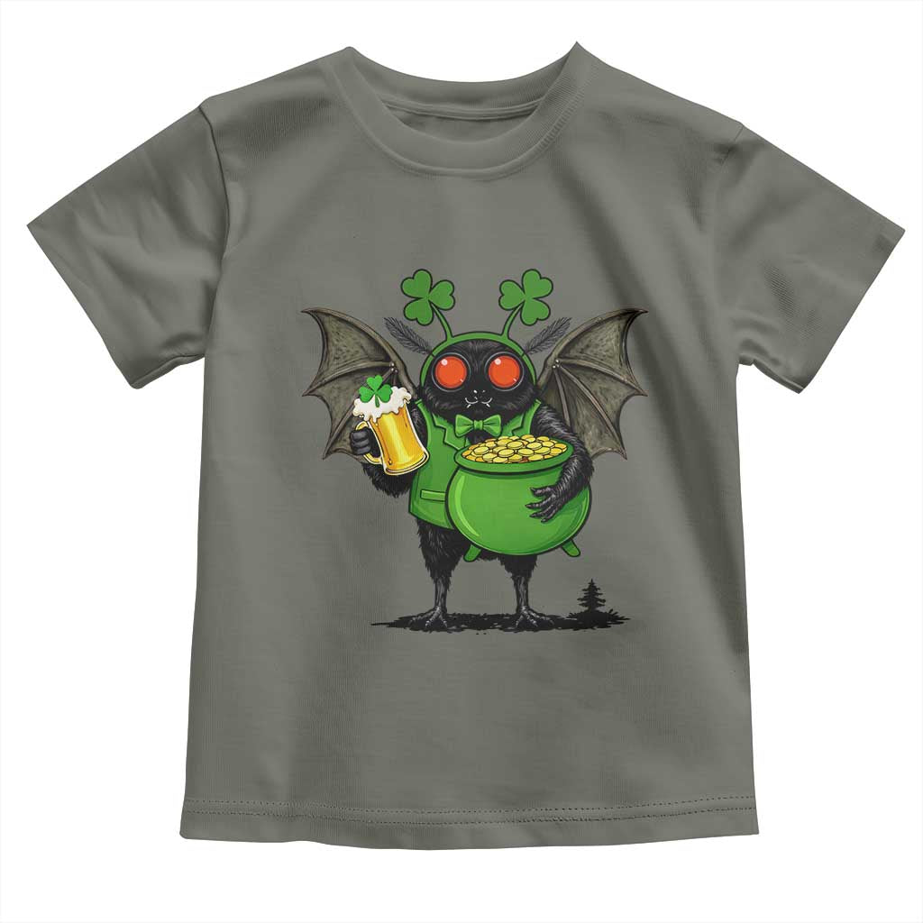 Funny Mothman Toddler T Shirt St Patricks Day Cryptid Gift TS12 Military Green Print Your Wear