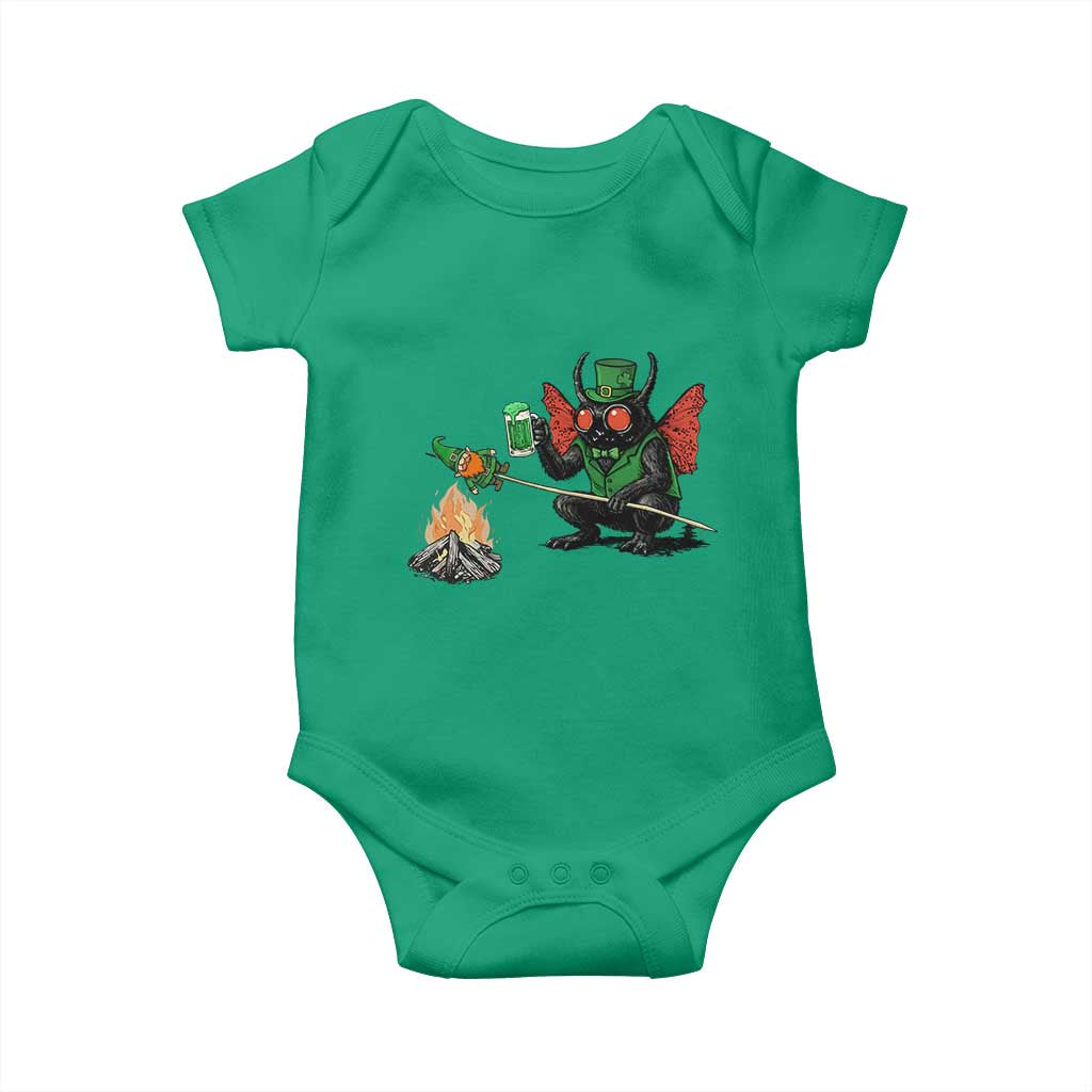 Funny Cryptid Mothman Baby Onesie St Patricks Day Gift TS12 Irish Green Print Your Wear