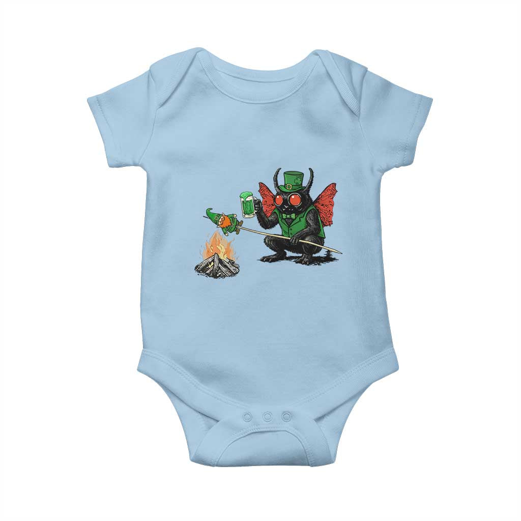 Funny Cryptid Mothman Baby Onesie St Patricks Day Gift TS12 Light Blue Print Your Wear