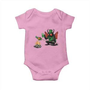 Funny Cryptid Mothman Baby Onesie St Patricks Day Gift TS12 Light Pink Print Your Wear