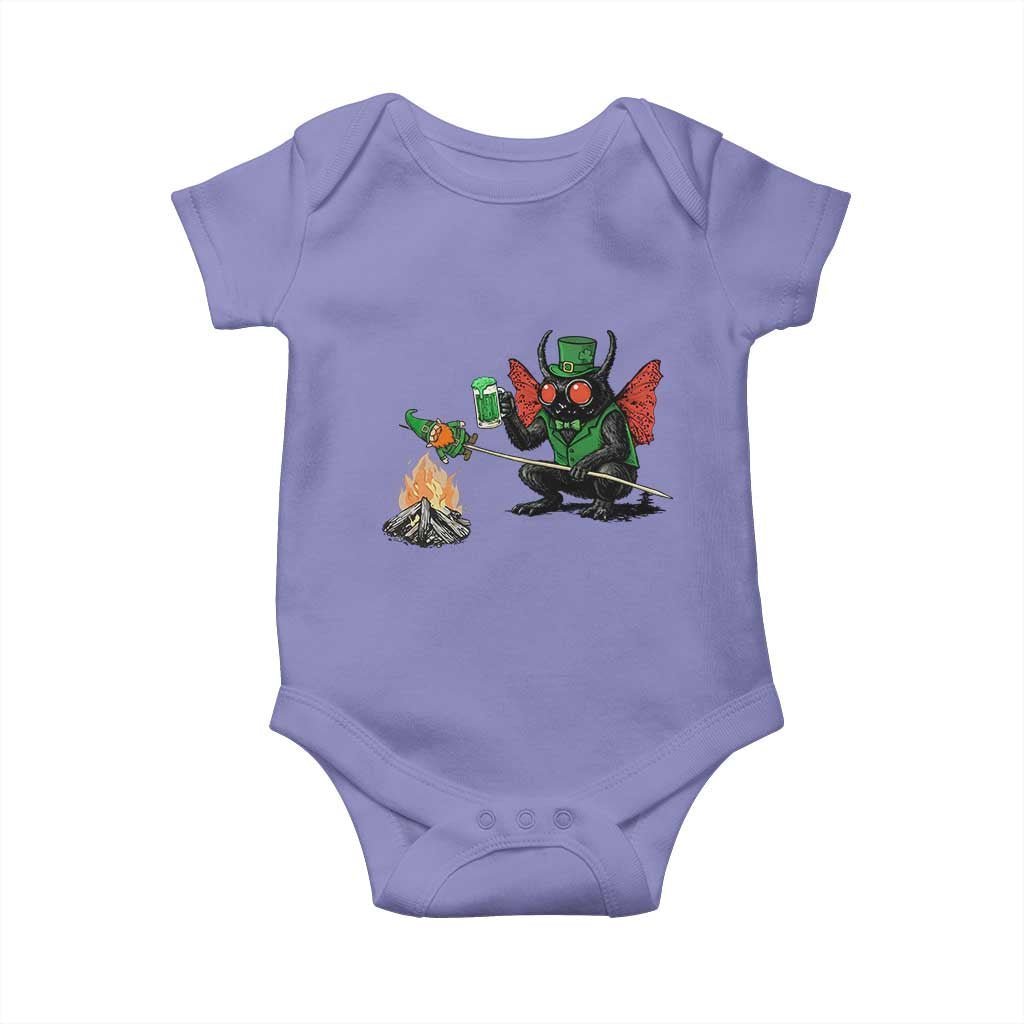Funny Cryptid Mothman Baby Onesie St Patricks Day Gift TS12 Violet Print Your Wear