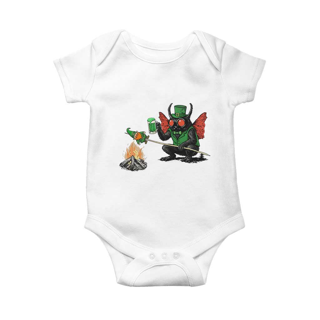 Funny Cryptid Mothman Baby Onesie St Patricks Day Gift TS12 White Print Your Wear