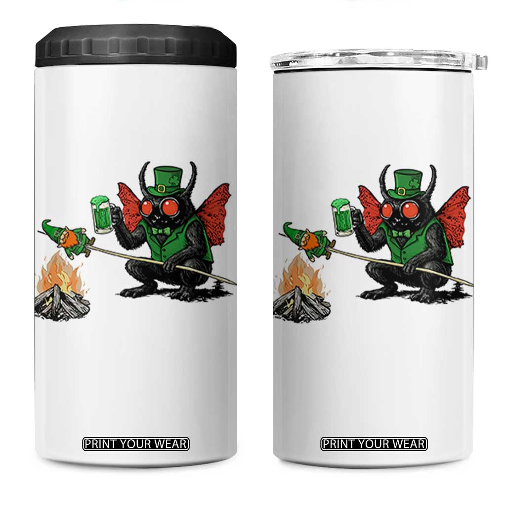 Funny Cryptid Mothman 4 in 1 Can Cooler Tumbler St Patricks Day Gift TS12 One Size: 16 oz White Print Your Wear