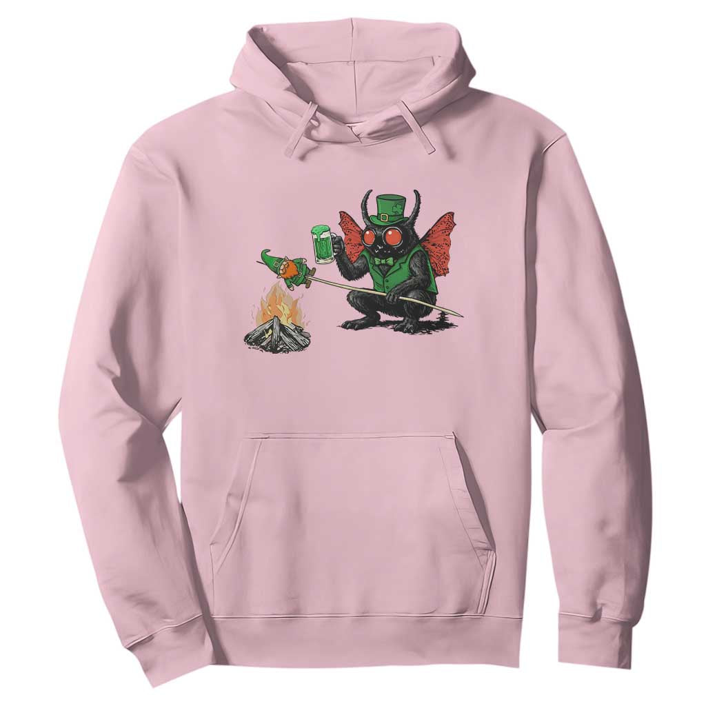 Funny Cryptid Mothman Hoodie St Patricks Day Gift TS12 Light Pink Print Your Wear
