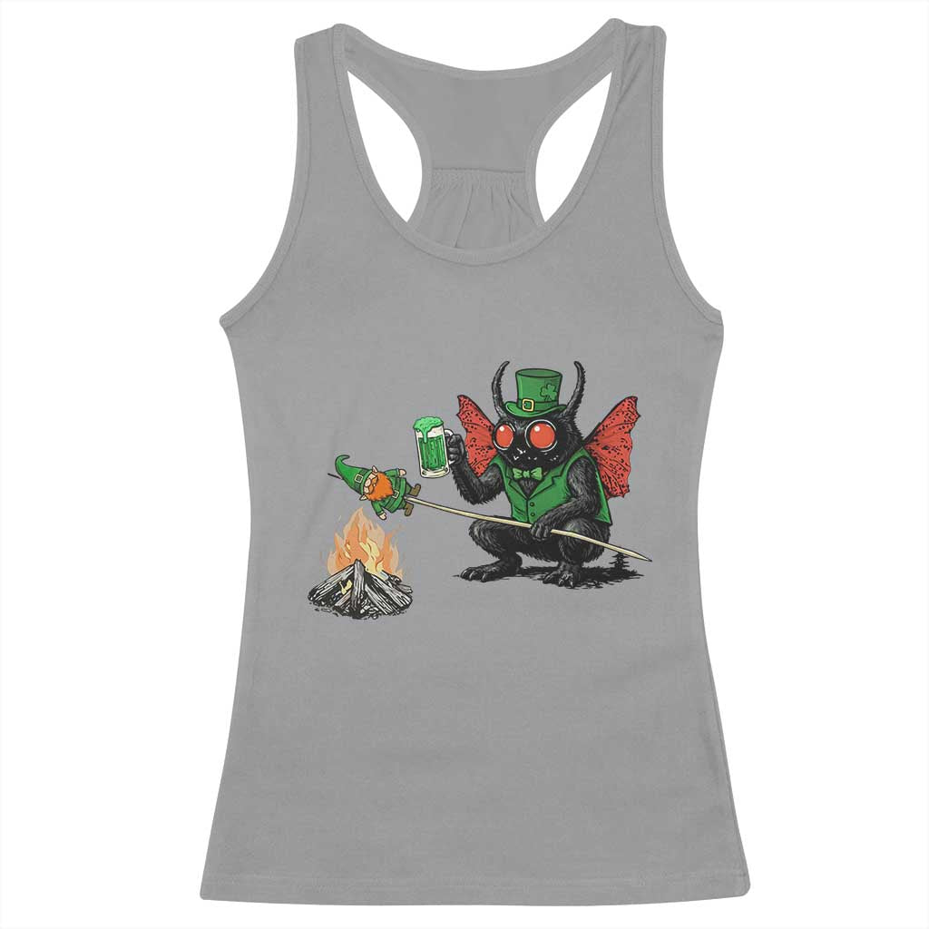 Funny Cryptid Mothman Racerback Tank Top St Patricks Day Gift TS12 Sport Gray Print Your Wear
