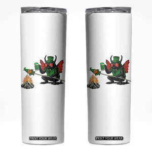 Funny Cryptid Mothman Skinny Tumbler St Patricks Day Gift TS12 White Print Your Wear