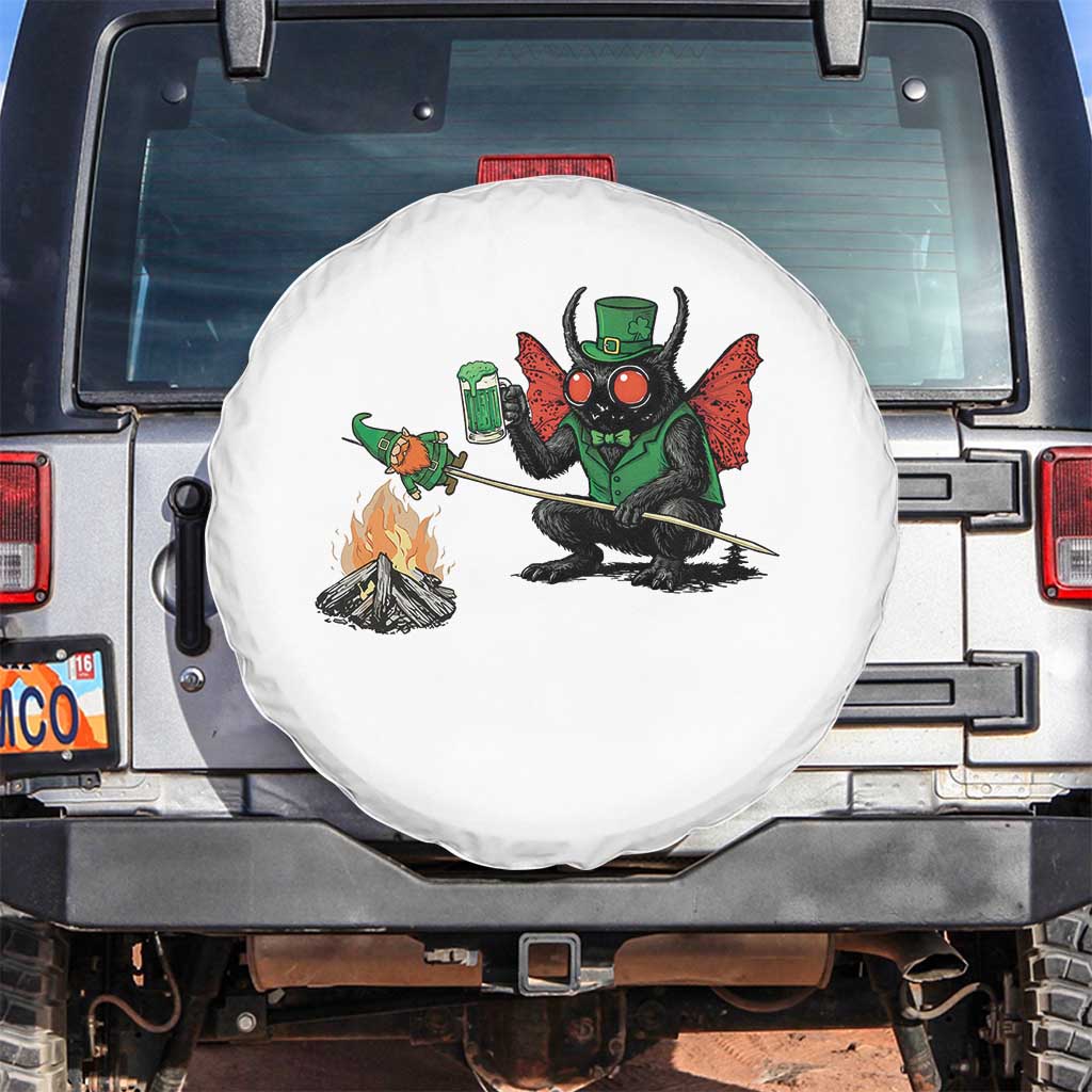 Funny Cryptid Mothman Spare Tire Cover St Patricks Day Gift TS12 No hole White Print Your Wear