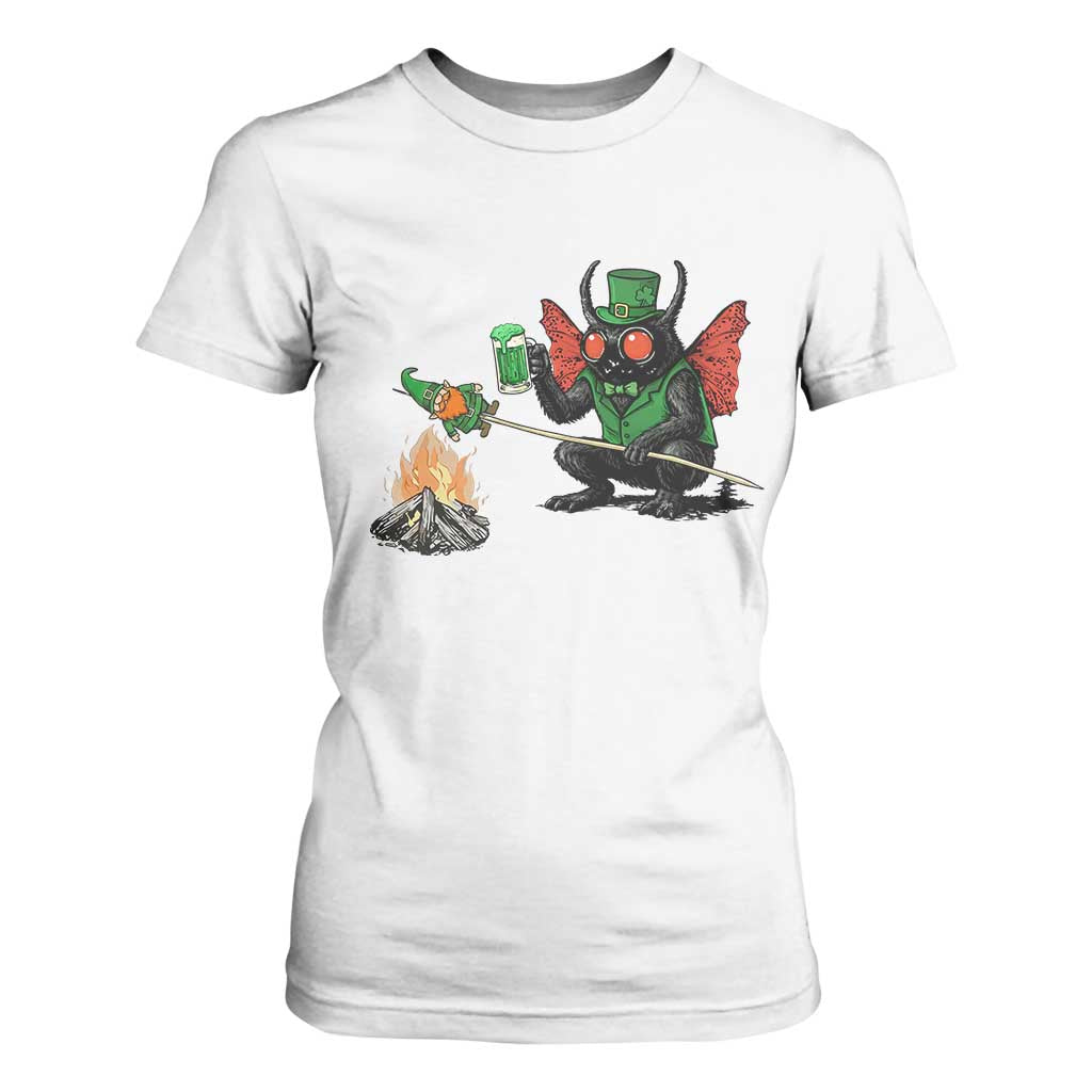 Funny Cryptid Mothman T Shirt For Women St Patricks Day Gift TS12 White Print Your Wear