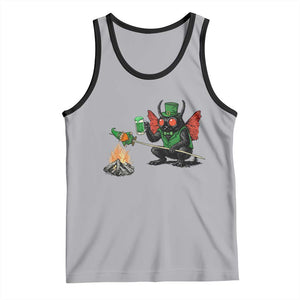 Funny Cryptid Mothman Tank Top St Patricks Day Gift TS12 Athletic Heather Black Print Your Wear