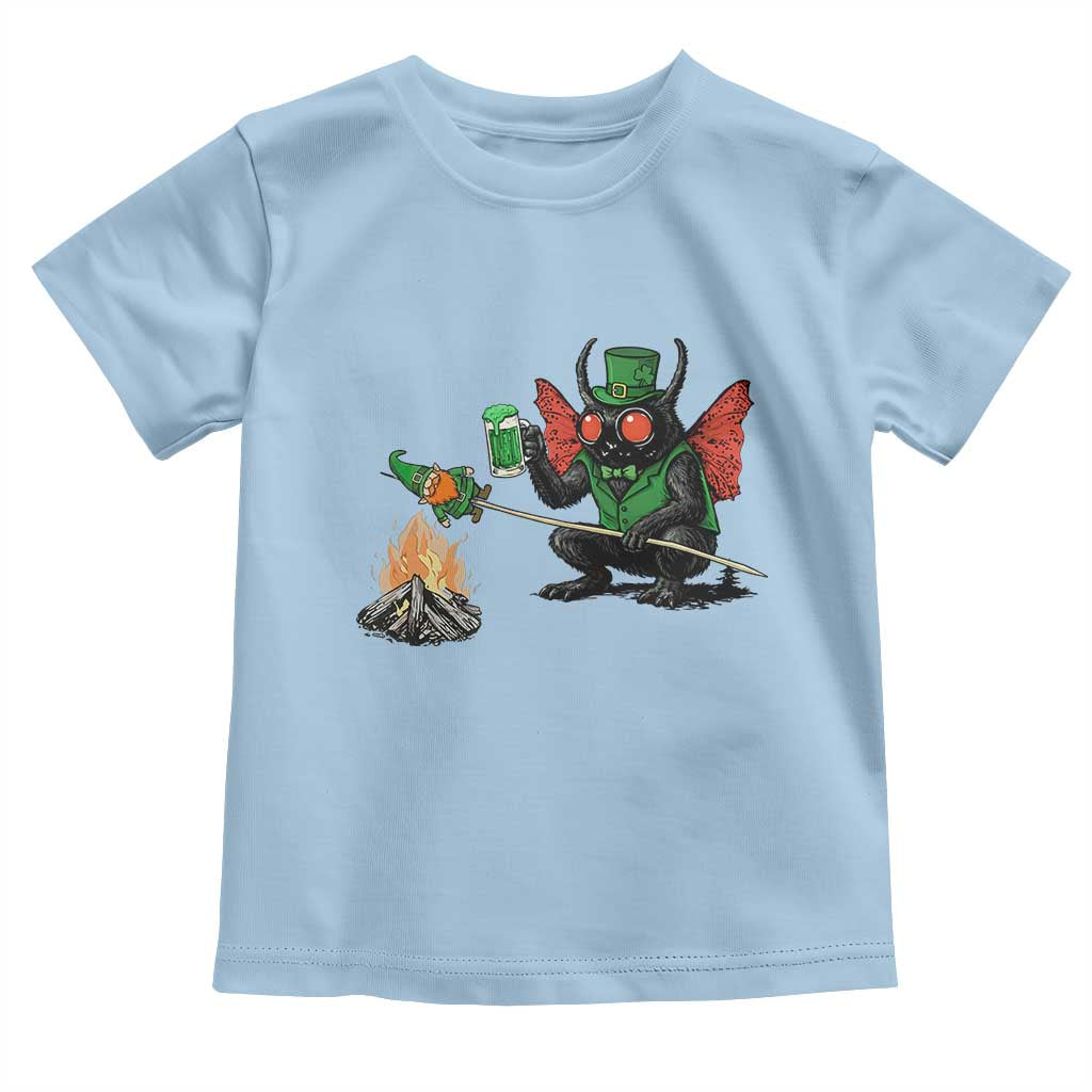 Funny Cryptid Mothman Toddler T Shirt St Patricks Day Gift TS12 Light Blue Print Your Wear