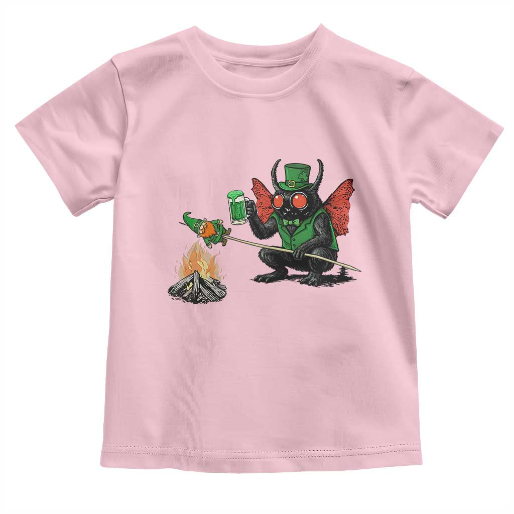 Funny Cryptid Mothman Toddler T Shirt St Patricks Day Gift TS12 Light Pink Print Your Wear