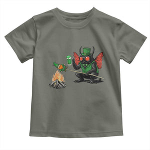 Funny Cryptid Mothman Toddler T Shirt St Patricks Day Gift TS12 Military Green Print Your Wear