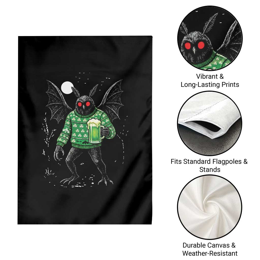 Funny Mothman St Patricks Day Garden Flag Gift For Cryptid Lovers TS12 Print Your Wear