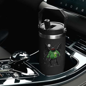 Funny Mothman St Patricks Day Flip Straw Tumbler Gift For Cryptid Lovers TS12 Print Your Wear