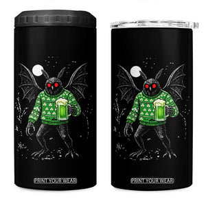 Funny Mothman St Patricks Day 4 in 1 Can Cooler Tumbler Gift For Cryptid Lovers TS12 One Size: 16 oz Black Print Your Wear