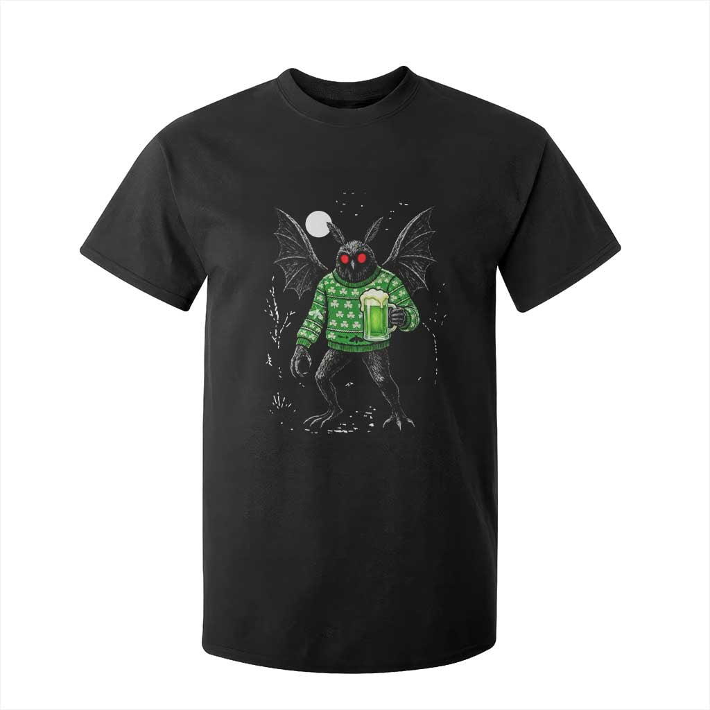 Funny Mothman St Patricks Day T Shirt For Kid Gift For Cryptid Lovers TS12 Black Print Your Wear
