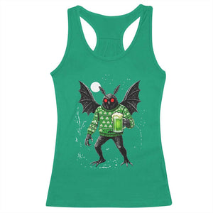 Funny Mothman St Patricks Day Racerback Tank Top Gift For Cryptid Lovers TS12 Irish Green Print Your Wear