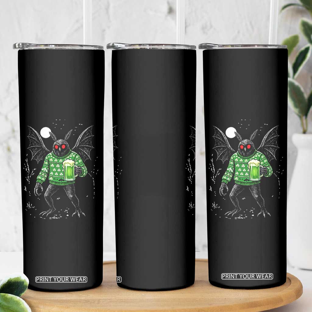 Funny Mothman St Patricks Day Skinny Tumbler Gift For Cryptid Lovers TS12 Print Your Wear