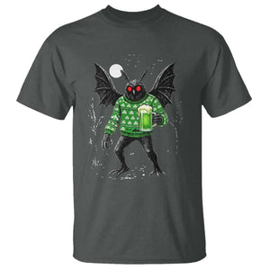 Funny Mothman St Patricks Day T Shirt Gift For Cryptid Lovers TS12 Dark Heather Print Your Wear