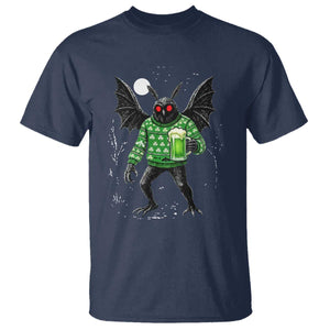 Funny Mothman St Patricks Day T Shirt Gift For Cryptid Lovers TS12 Navy Print Your Wear