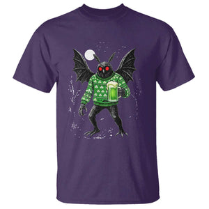 Funny Mothman St Patricks Day T Shirt Gift For Cryptid Lovers TS12 Purple Print Your Wear