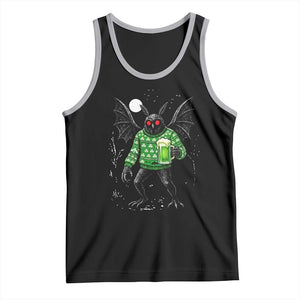 Funny Mothman St Patricks Day Tank Top Gift For Cryptid Lovers TS12 Black Athletic Heather Print Your Wear
