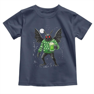 Funny Mothman St Patricks Day Toddler T Shirt Gift For Cryptid Lovers TS12 Navy Print Your Wear