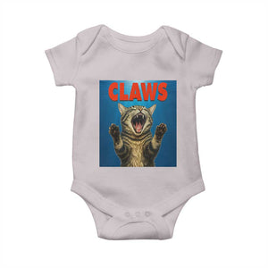 Funny Claws Cat Baby Onesie Horror Movie Parody TS12 Ice Gray Print Your Wear