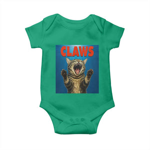 Funny Claws Cat Baby Onesie Horror Movie Parody TS12 Irish Green Print Your Wear