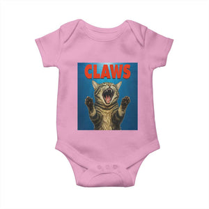 Funny Claws Cat Baby Onesie Horror Movie Parody TS12 Light Pink Print Your Wear