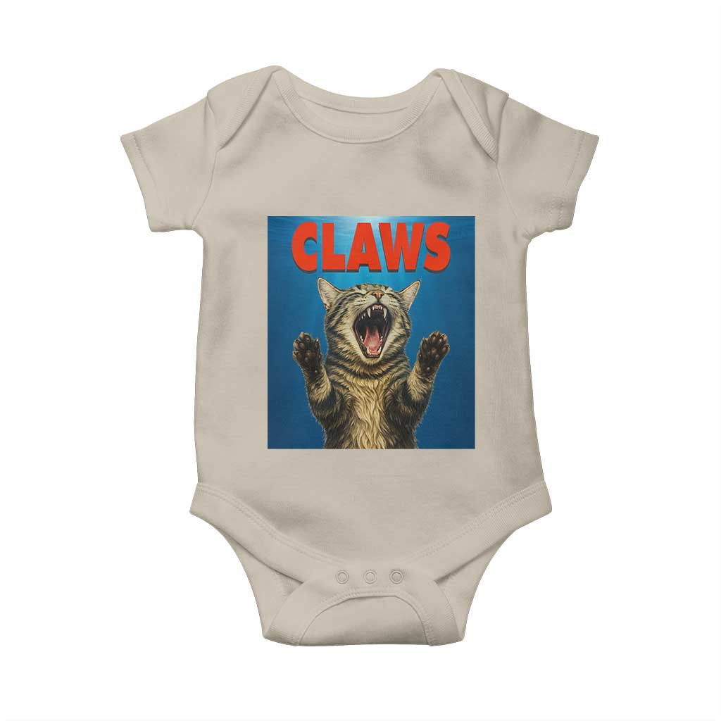 Funny Claws Cat Baby Onesie Horror Movie Parody TS12 Sand Print Your Wear