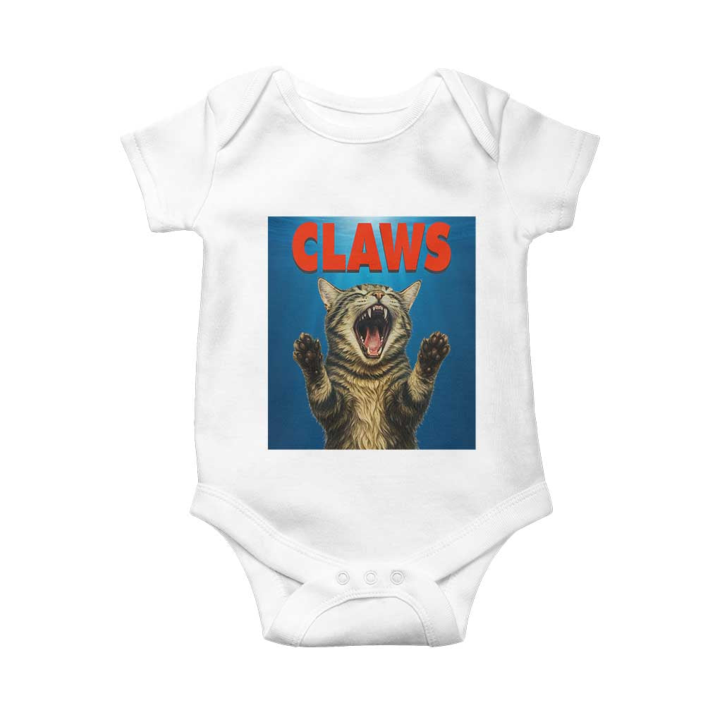 Funny Claws Cat Baby Onesie Horror Movie Parody TS12 White Print Your Wear