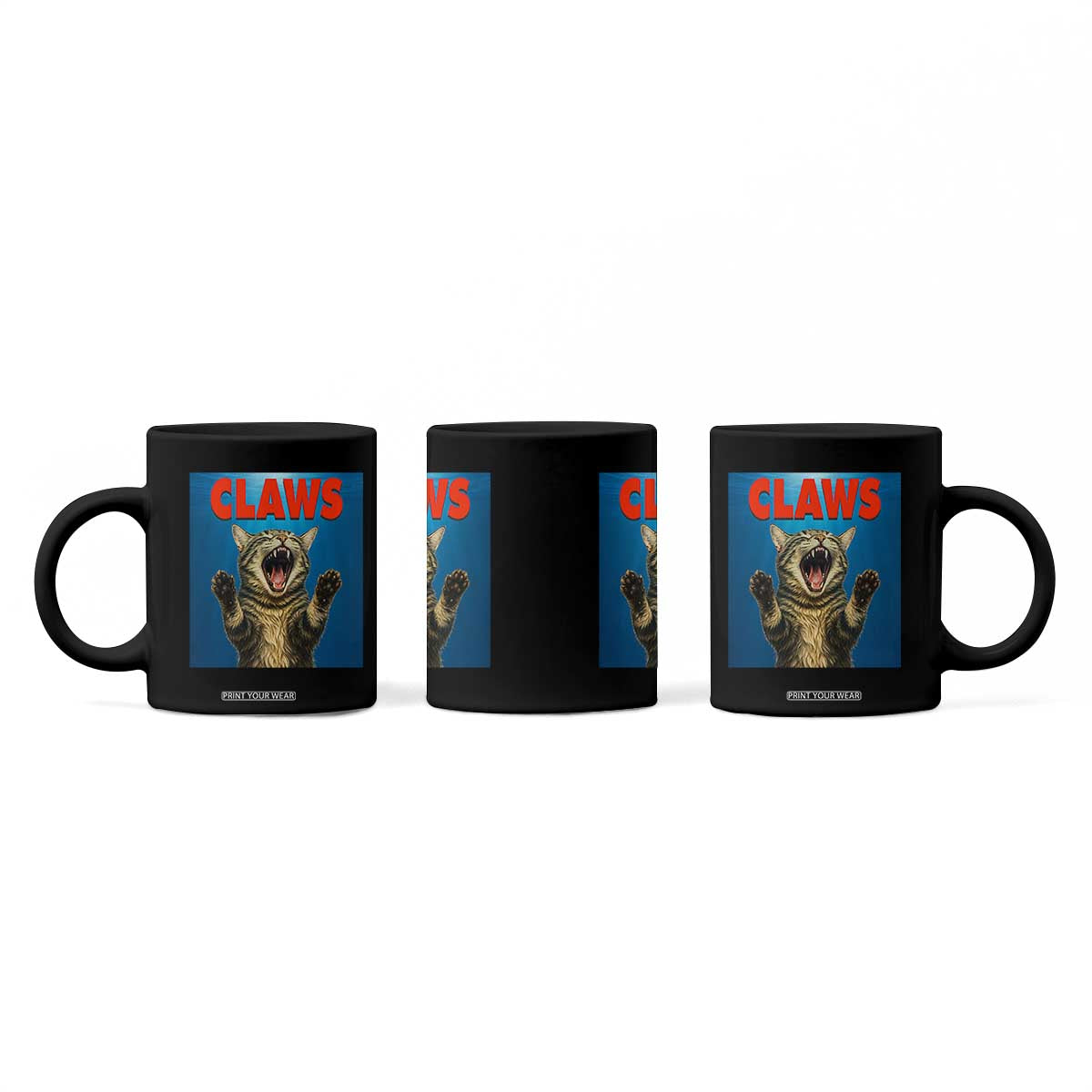 Funny Claws Cat Coffee Mug Horror Movie Parody TS12 Print Your Wear