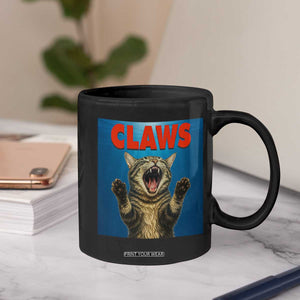 Funny Claws Cat Coffee Mug Horror Movie Parody TS12 Print Your Wear