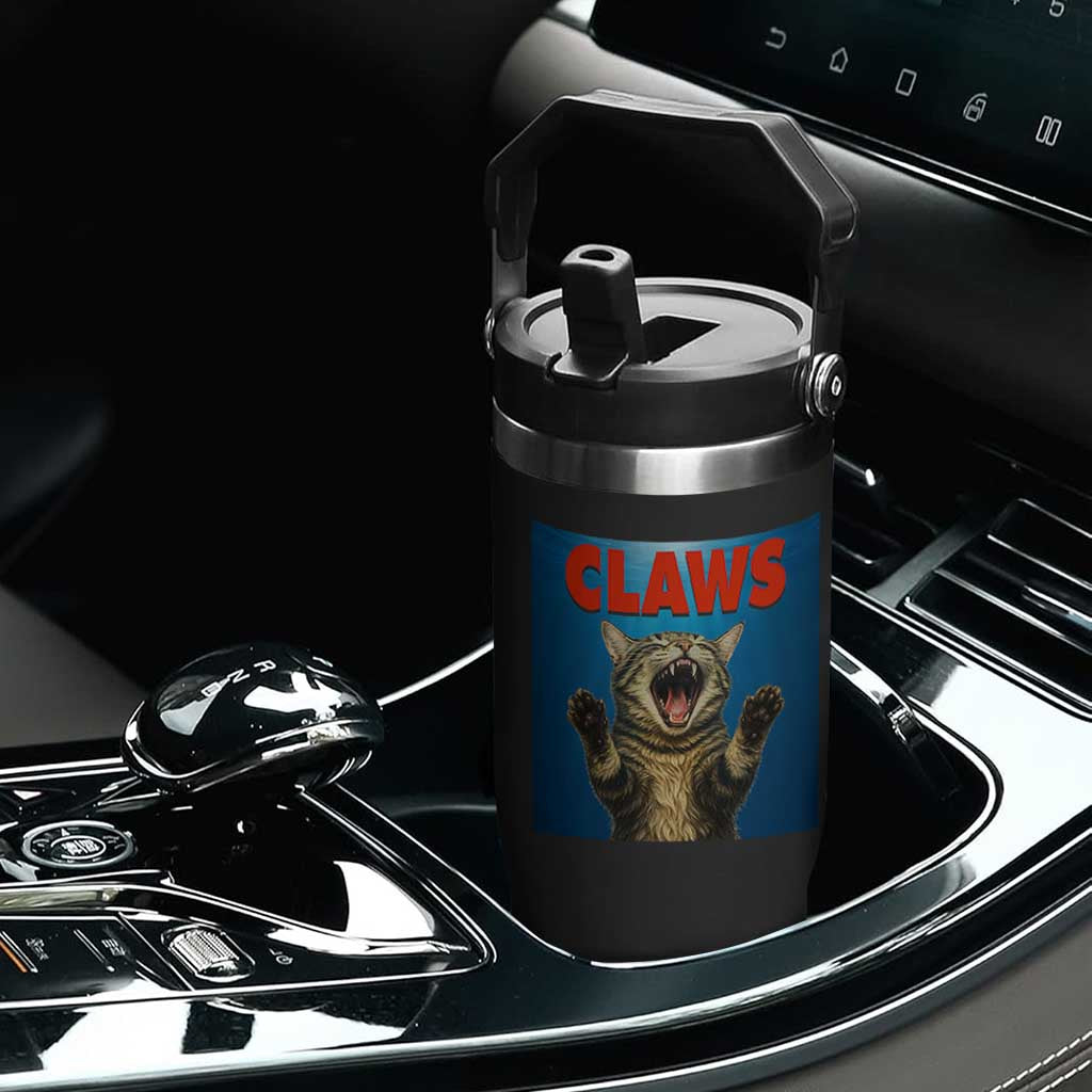 Funny Claws Cat Flip Straw Tumbler Horror Movie Parody TS12 Print Your Wear