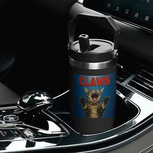 Funny Claws Cat Flip Straw Tumbler Horror Movie Parody TS12 Print Your Wear