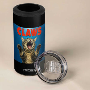 Funny Claws Cat 4 in 1 Can Cooler Tumbler Horror Movie Parody TS12 Print Your Wear