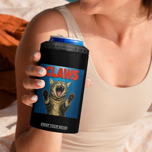Funny Claws Cat 4 in 1 Can Cooler Tumbler Horror Movie Parody TS12 Print Your Wear
